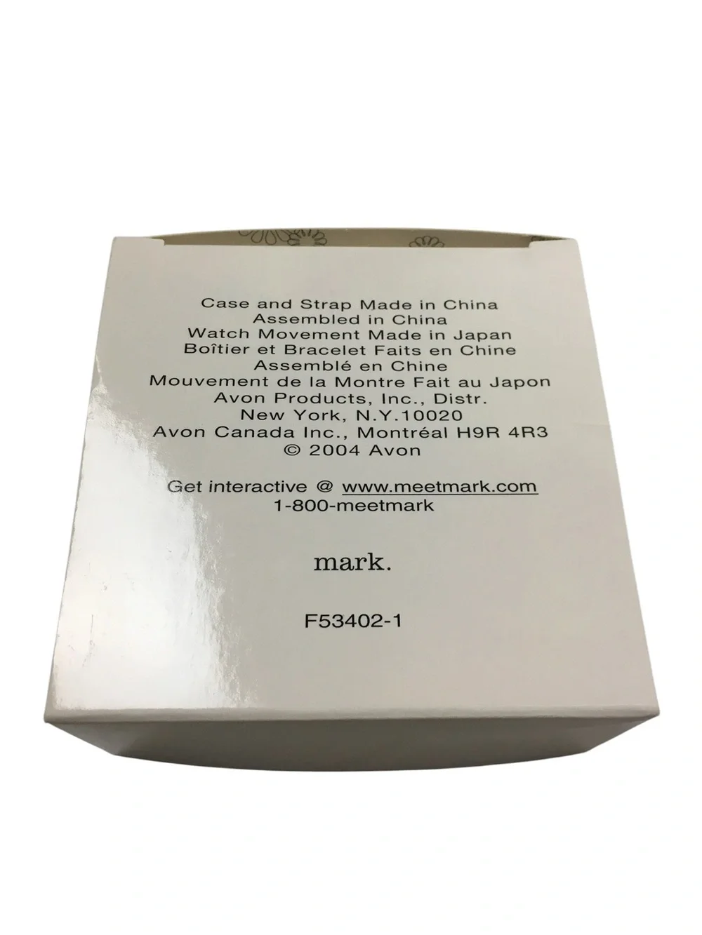 mark. Skinny Wrap Watch Faux Leather Silvertone Rectangle Face Avon 2004 RARE